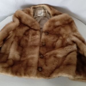 Vintage Hebblethwaite Real Natural Fur Coat Jacket